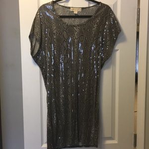 Michael Kors Snakeskin sequin T-shirt dress